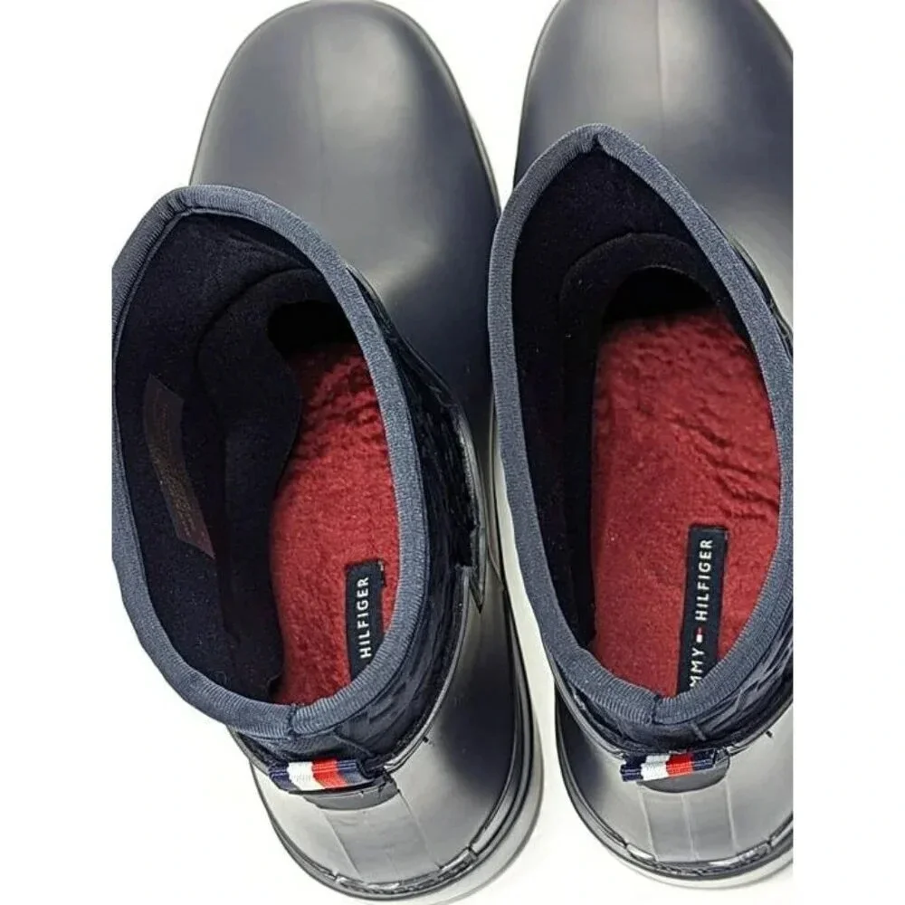 Tommy Hilfiger Women's Benio Waterproof Rain Boots Dark Blue Size 10 (MSRP $99)